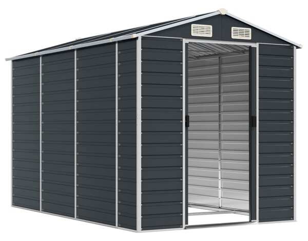 Szopa ogrodowa, antracytowa, 191x300x198 cm, stal galwanizowana