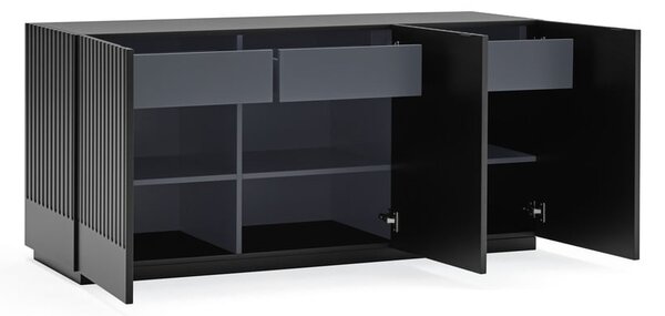 Czarny kredens Teulat Doric, szer. 150 cm