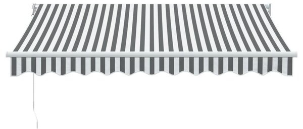 Zwijana markiza, antracytowo-biała, 3x2,5m, tkanina i aluminium