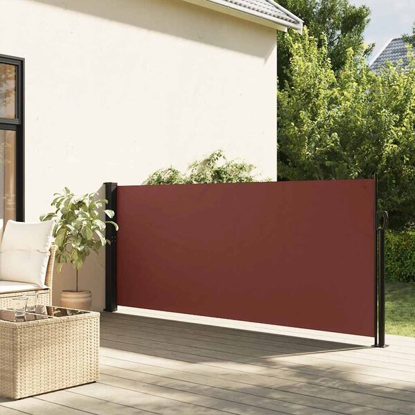 Zwijana markiza boczna, brązowa, 140x500 cm