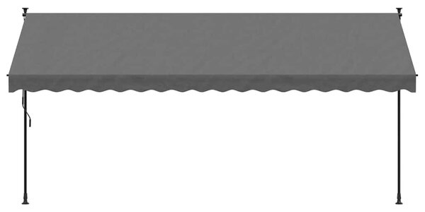 Markiza zwijana, antracytowa, 400x150 cm, tkanina i stal