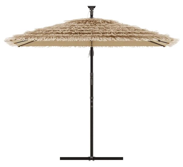 Parasol ogrodowy na stalowym słupku, brązowy, 246x246x230 cm