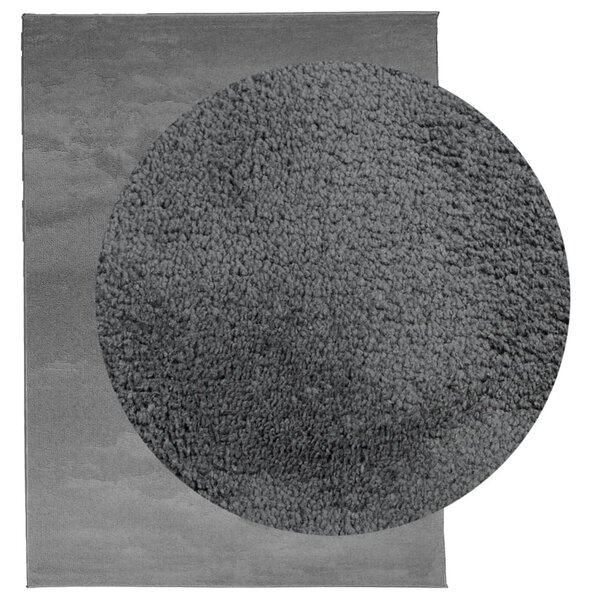 Dywan OVIEDO z krótkim włosiem, antracytowy, 240x340 cm