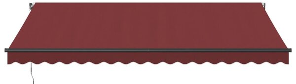 Ręcznie zwijana markiza, burgundowa, 450x350 cm