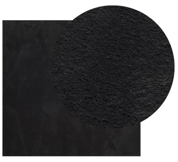 Dywan HUARTE z krótkim włosiem, czarny, 200x200 cm