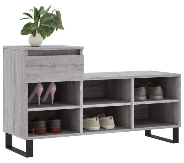 Szafka na buty, szary dąb sonoma, 102x36x60 cm