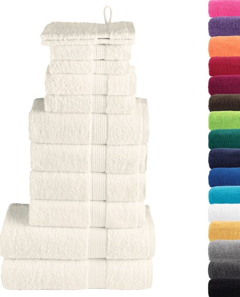12-cz. zestaw ręczników premium SOLUND, kremowy, 600 g/cm²