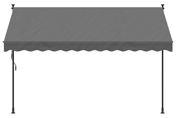 Markiza zwijana, antracytowa, 300x150 cm, tkanina i stal