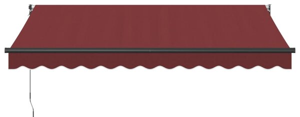 Ręcznie zwijana markiza, burgundowa, 350x250 cm