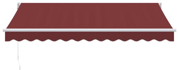 Ręcznie zwijana markiza, burgundowa, 350x250 cm