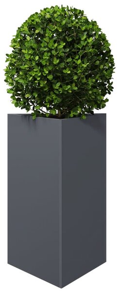 Donica ogrodowa, antracytowa, trójkątna, 50x43x75 cm, stal