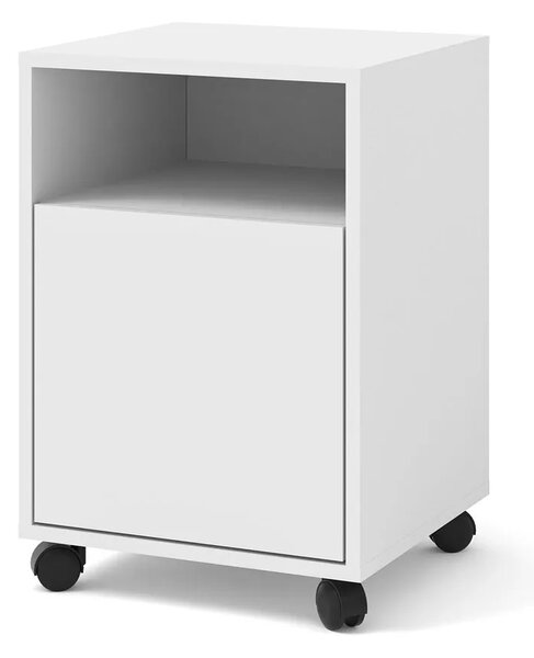 Biały kontenerek pod biurko na kółkach H4-F77