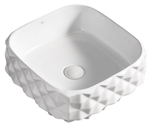 Umywalka nablatowa HYDROSAN PEARL-WH-400 Kwadratowy Biały