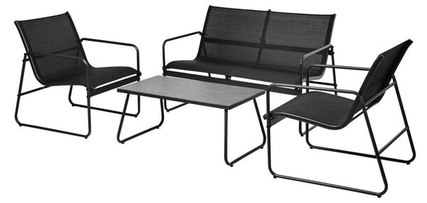 Zestaw mebli ogrodowych PROGARDEN 383097 Czarny