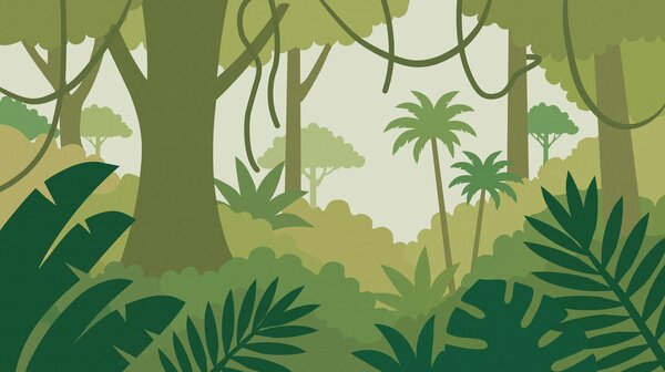 Fototapeta Karykatura przedstawiająca las, Fototapety Natura, Popularne Fototapety, t00764 - Tapeko.pl