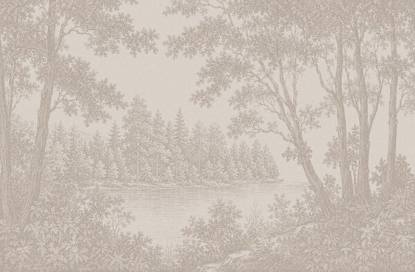Fototapeta Krajobraz z drzewami i rzeką, Fototapety Natura, Popularne Fototapety, t00767v1 - Tapeko.pl