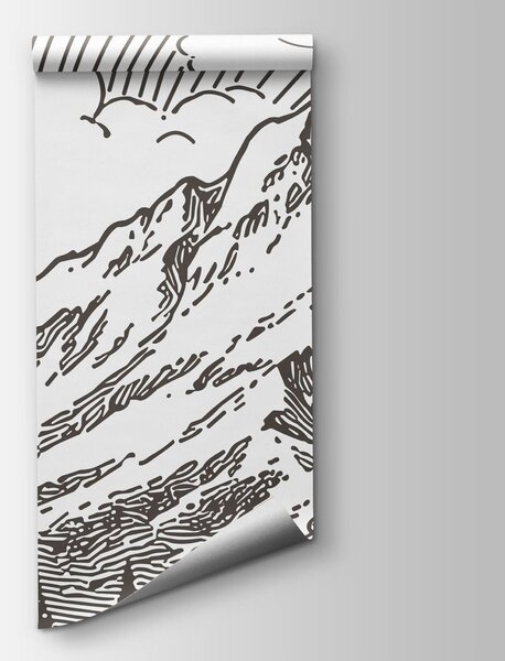 Fototapeta Krajobraz z drzewami i górami, Fototapety Natura, Popularne Fototapety, t00788 - Tapeko.pl