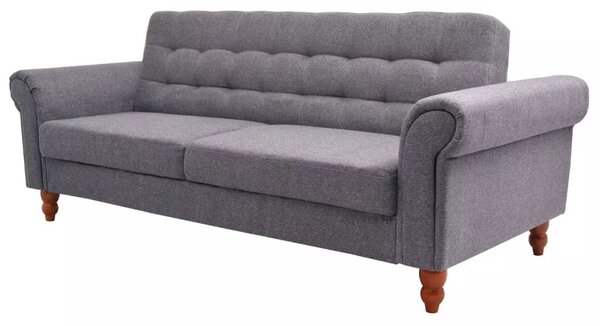 Sofa z szarego materiału
