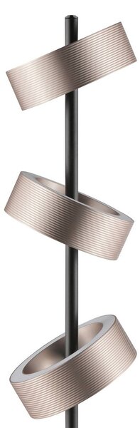 Brilliant Lampa stojąca LED Axion, możliwość ściemniania, brązowy / rdzawy, salon / jadalnia, metal, nowoczesny