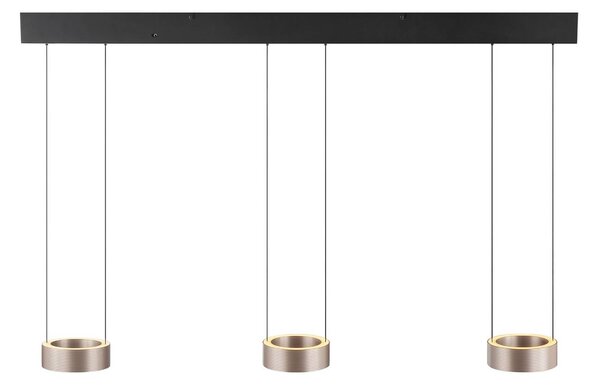 Brilliant Lampa wisząca Axion, możliwość ściemniania, brązowy / rdzawy, salon / jadalnia, metal, nowoczesny