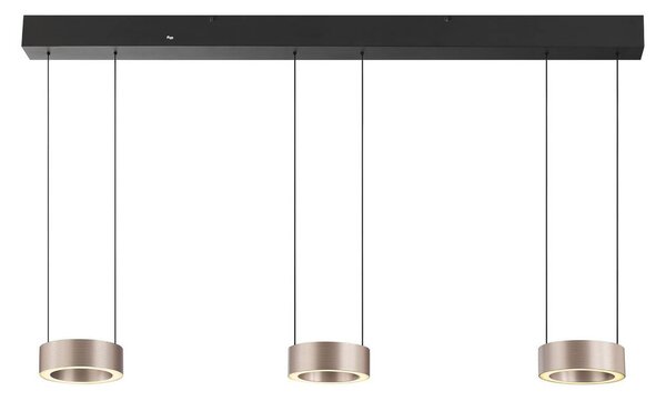 Brilliant Lampa wisząca Axion, możliwość ściemniania, brązowy / rdzawy, salon / jadalnia, metal, nowoczesny