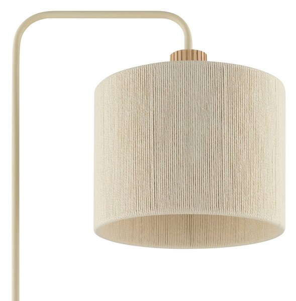 Brilliant Lampa stojąca Arlo, kremowy / amber, salon / jadalnia, tkanina / materiał / jedwab, nowoczesny