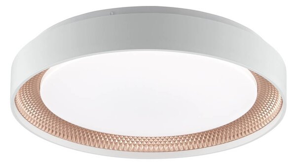 Brilliant Lampa sufitowa LED Waldo, możliwość ściemniania, biały / opal, salon / jadalnia, metal, nowoczesny