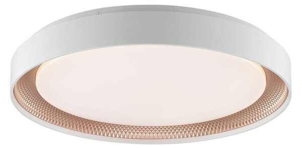 Brilliant Lampa sufitowa LED Waldo, możliwość ściemniania, biały / opal, salon / jadalnia, metal, nowoczesny