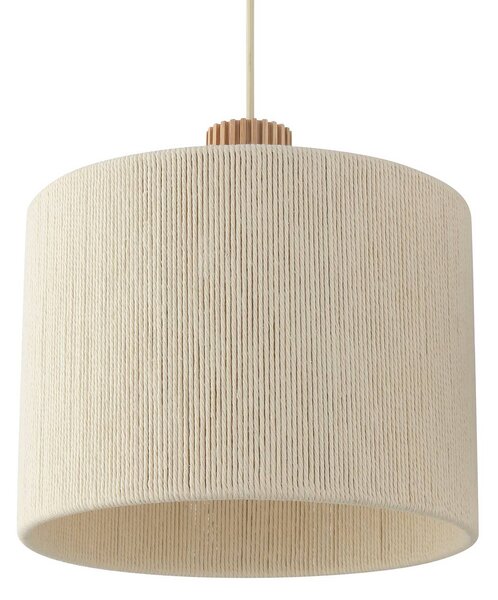 Brilliant Lampa wisząca Arlo, możliwość ściemniania, kremowy / amber, salon / jadalnia, tkanina / materiał / jedwab, nowoczesny