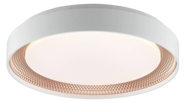 Brilliant Lampa sufitowa LED Waldo, możliwość ściemniania, biały / opal, salon / jadalnia, metal, nowoczesny