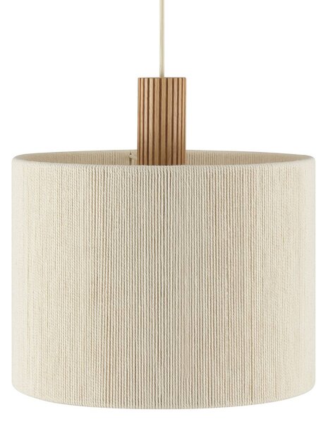 Brilliant Lampa wisząca Arlo, możliwość ściemniania, kremowy / amber, salon / jadalnia, tkanina / materiał / jedwab, nowoczesny