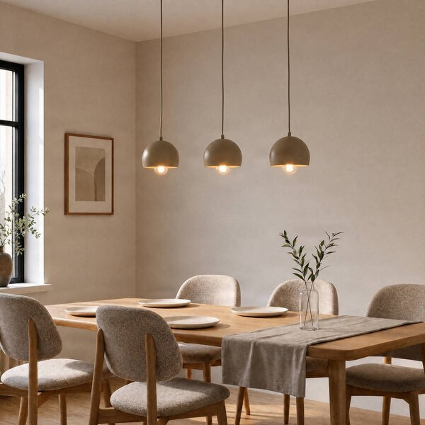 Lampa wisząca Sool Luminex, możliwość ściemniania, kremowy / amber, salon / jadalnia, metal