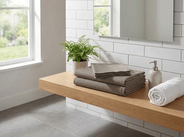 Bawełniane prześcieradło STANDARD 140x240 cm, ciemnoszare