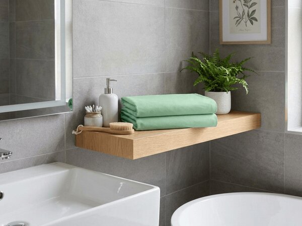 Bawełniane prześcieradło STANDARD 140x240 cm, zielone