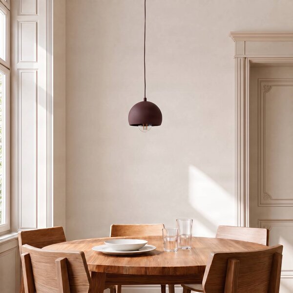 Lampa wisząca Sool Luminex, możliwość ściemniania, czerwony, salon / jadalnia, metal
