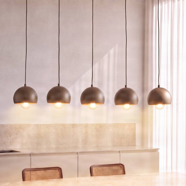 Lampa wisząca Sool Luminex, możliwość ściemniania, kremowy / amber, salon / jadalnia, metal