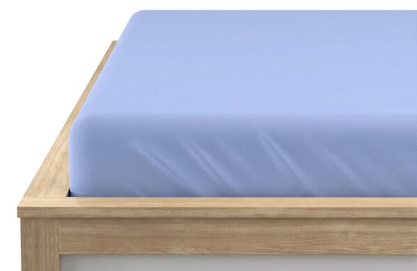 Bawełniane prześcieradło z gumką STANDARD 90 x 200 cm niebieskie