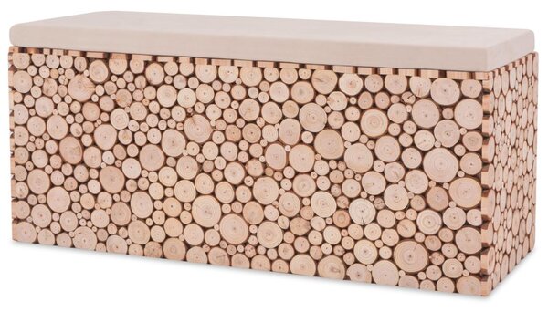 Ławka z prawdziwego drewna jodłowego, 100 x 34 x 41 cm