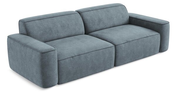Szaroniebieska sofa z tkaniny szenilowej 244 cm Omao – Makamii