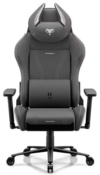 Fotel gamingowy materiałowy Diablo X-Horn 2.0 Normal Size, Rainbow Grey