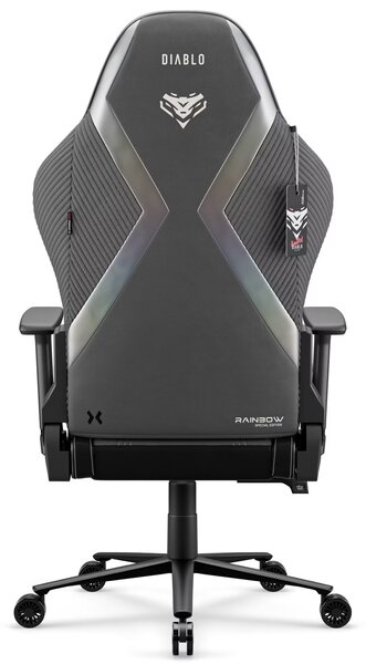 Fotel gamingowy materiałowy Diablo X-Horn 2.0 Normal Size, Rainbow Grey