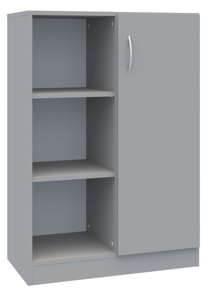 Jednodrzwiowa szafka biurowa na klucz Simple z półkami, 80x40x120,5 cm, index 80-3P-1F3
