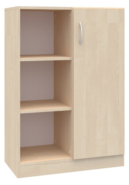 Jednodrzwiowa szafka biurowa na klucz Simple z półkami, 80x40x120,5 cm, index 80-3P-1F3
