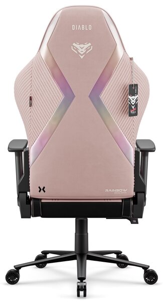 Fotel gamingowy materiałowy Diablo X-Horn 2.0 Normal Size, Rainbow Pink
