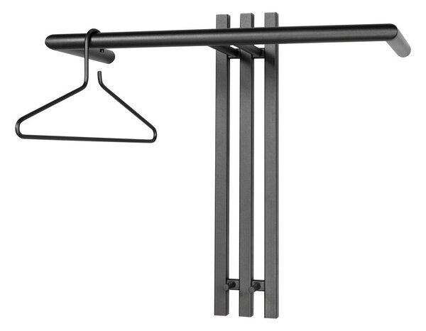 Czarny metalowy wieszak ścienny 65 cm Senza – Spinder Design