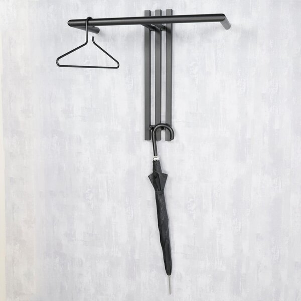 Czarny metalowy wieszak ścienny 65 cm Senza – Spinder Design