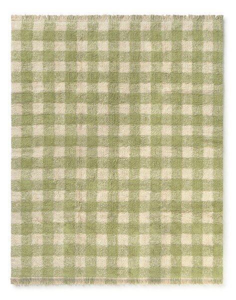 Zielony bawełniany dywan dziecięcy tkany ręcznie odpowiedni do prania 90x120 cm Vichy – Lorena Canals