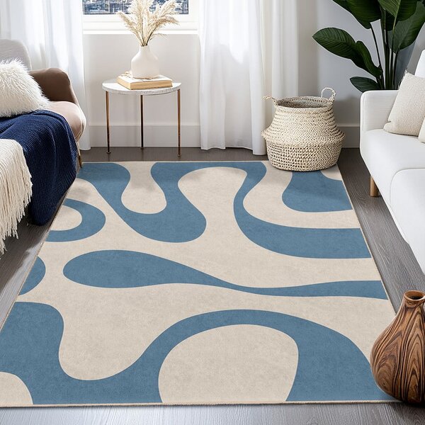 Niebieski chodnik odpowiedni do prania 80x200 cm Blue Latte – Mila Home