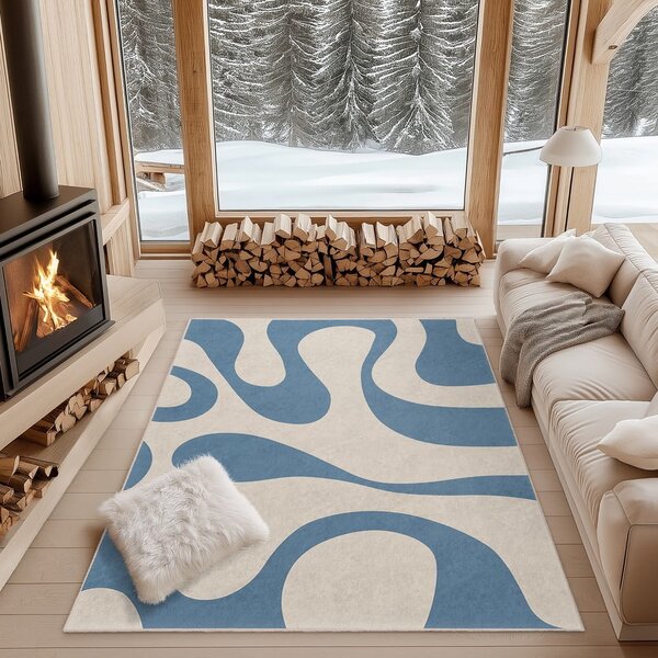 Niebieski chodnik odpowiedni do prania 80x200 cm Blue Latte – Mila Home