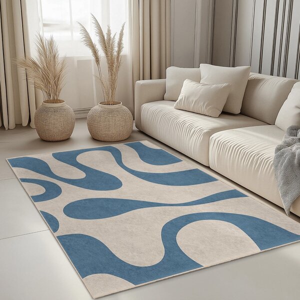 Niebieski chodnik odpowiedni do prania 80x200 cm Blue Latte – Mila Home